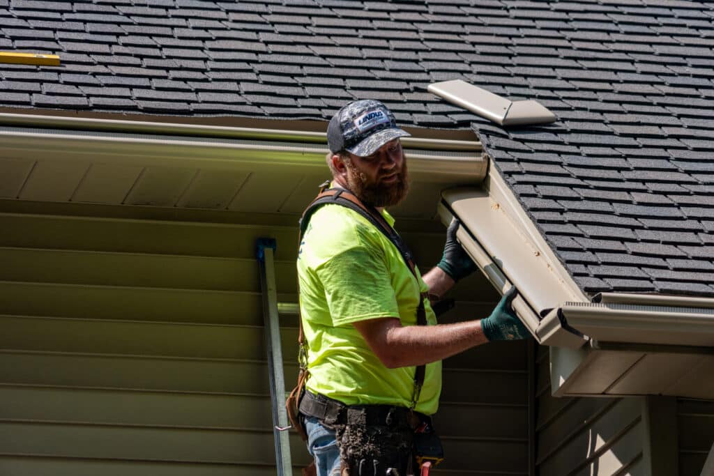 Gutter installation service by Lindus Construction