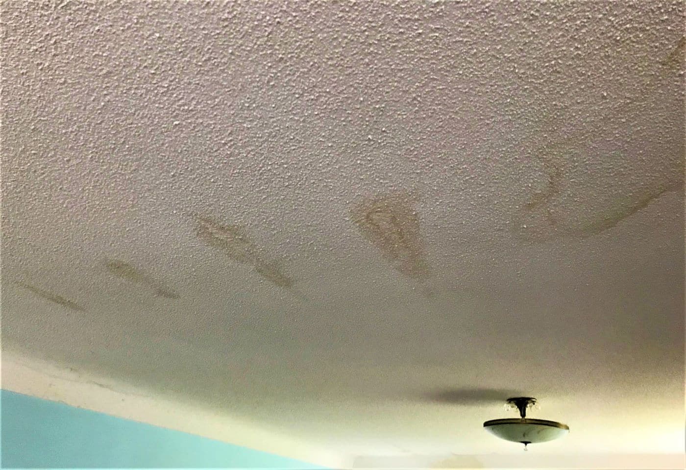water stained ceiling