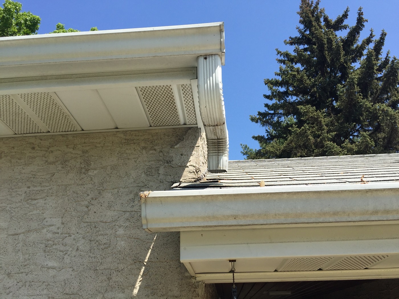 old gutters and downspouts 