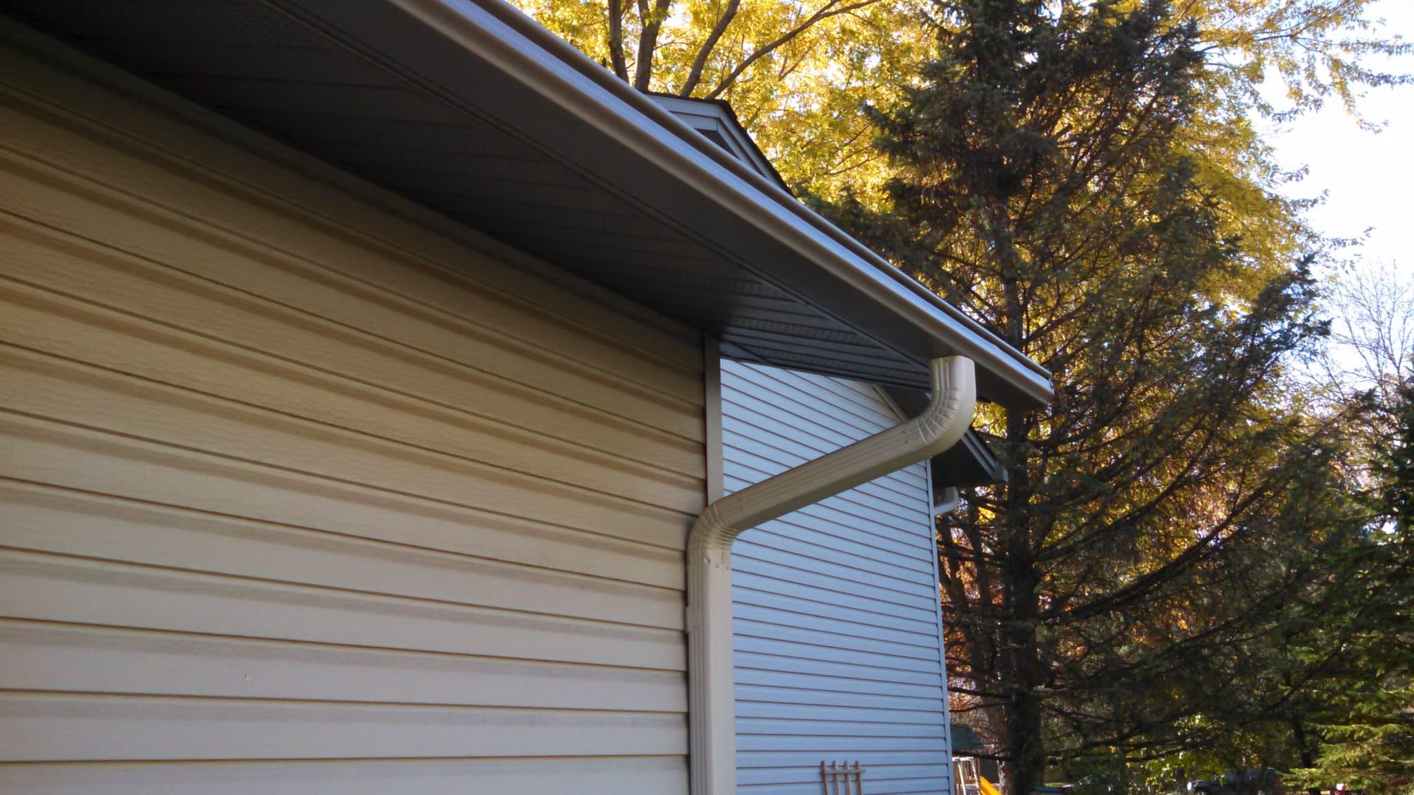 LeafGuard gutters installed on Blaine MN home