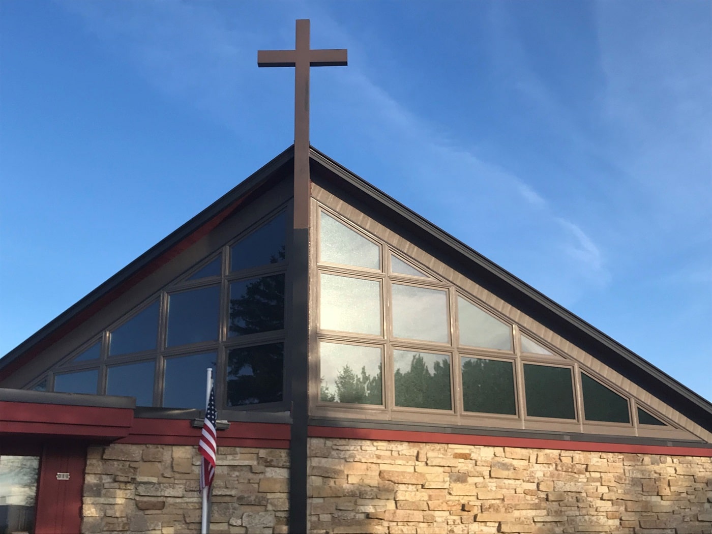 Newly installed SeasonGuard windows on Western Wisconsin church