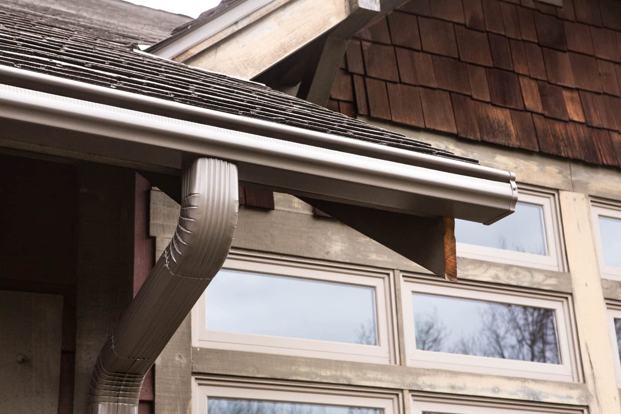newly installed seamless clog-free leafguard gutters