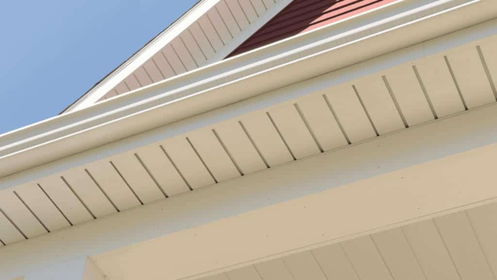 Picture of soffit and fascia installed on a home.