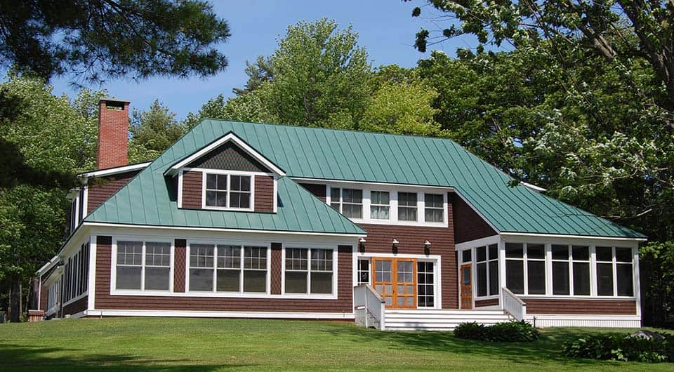 Picture of a house with Englert metal roofing.