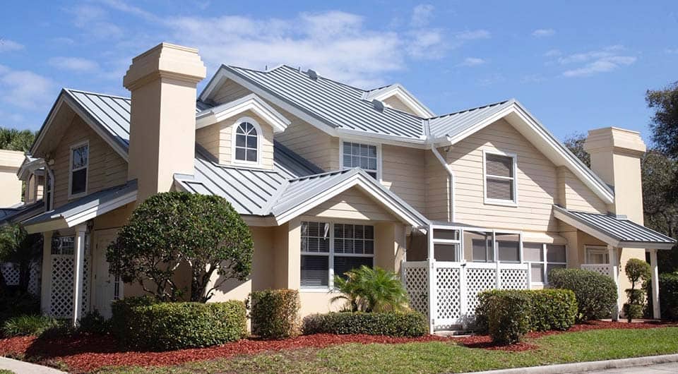 Picture of a home with Englert metal roofing.