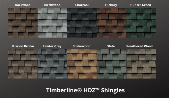 timberline shingle colors