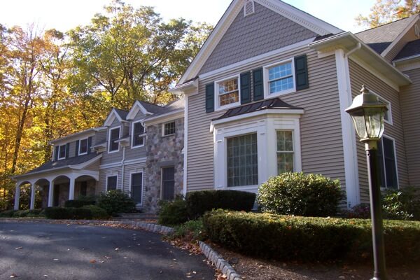 Picture of a home with LeafGuard® Brand Gutters installed.